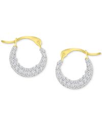 Macy's - Crystal Pave Extra Small Hoop Earrings - Lyst
