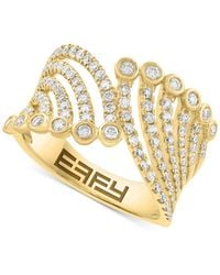 Effy - Effy Diamond Curved Multirow Statement Ring (3/4 Ct. T.w. - Lyst