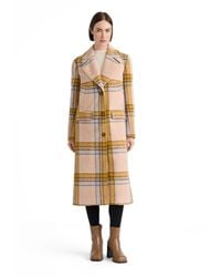 NVLT - Plaid Single-breasted Long Faux Wool-blend Coat - Lyst
