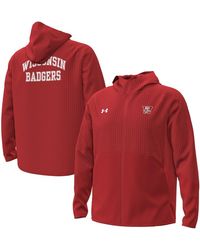 Under Armour - Wisconsin Badgers 1980 Throwback Unstoppable Fleece Full-zip Jacket - Lyst