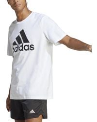 adidas - Essentials Single Jersey Big Logo Short Sleeve Crewneck T-shirt - Lyst