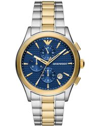 Emporio Armani - Chronograph Paolo Stainless Steel Bracelet Watch 42mm - Lyst