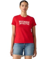 Levi's - Perfect Graphic Logo Cotton T-shirt - Lyst