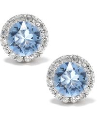 Giani Bernini - Fine Crystal Round Halo Stud Earrings In Sterling Silver, Created For Macy's - Lyst