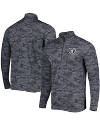 Antigua - Las Vegas Raiders Brigade Quarter-zip Sweatshirt - Lyst