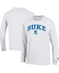 Champion - Â Duke Blue Devils Arch Over Logo Long Sleeve T-shirt - Lyst