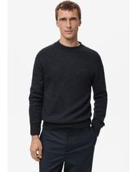 Mango - Structured Wool-blend Knitted Sweater - Lyst