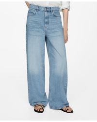 Mango - Low Waist Wideleg Jeans - Lyst