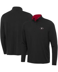 Antigua - Georgia Bulldogs Content Quarter-zip Pullover Sweatshirt - Lyst