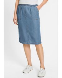 Olsen - Soft Denim Pull-on Skirt - Lyst
