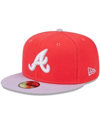 KTZ - Red And Purple Atlanta Braves Spring Basic Two-tone 9fifty Snapback Hat - Lyst