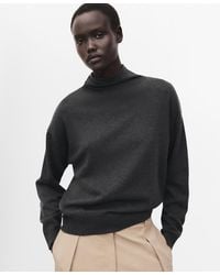 Mango - Draped Turtleneck Sweater - Lyst