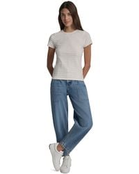 DKNY - Jacquard Logo Crewneck T-shirt - Lyst