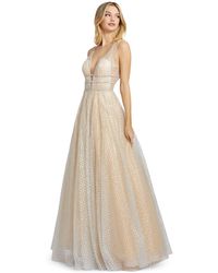 mac duggal silver gown