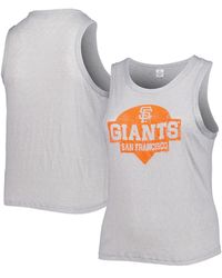 Soft As A Grape - San Francisco Giants Plus Size High Neck Tri-blend Tank Top - Lyst
