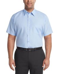 Van Heusen - Big & Tall Poplin Short Sleeve Dress Shirt - Lyst