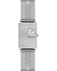 Calvin Klein - Dapper Silver-tone Stainless Steel Mesh Bracelet Watch 24mm - Lyst