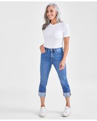 Style & Co. - Petite High-rise High-cuff Capri Jeans - Lyst
