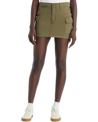 Levi's - Cotton Cargo-pocket Mid-rise Mini Skirt - Lyst