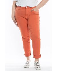 Slink Jeans - Plus Size Color Boyfriend Pants - Lyst