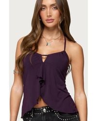 Edikted - Lorenna Split Front Halter Top - Lyst