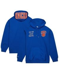 Mitchell & Ness - New York Knicks Team Og 2.0 Vintage Like Logo Fleece Pullover Hoodie - Lyst