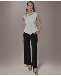Donna Karan - Petite Button-front Shirt - Lyst
