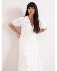 Phase Eight - Marina V-neck Lace Blouse - Lyst