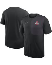 Nike - Ohio State Buckeyes 2025 Sideline Uv Performance Coach T-shirt - Lyst