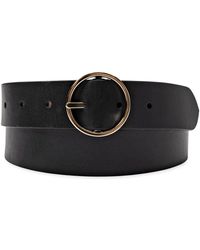 Cole Haan - Two-in-one Center Bar Reversible Genuine Leather Belt - Lyst