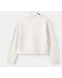 Mango - Button Perkins-neck Sweater - Lyst