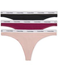 Calvin Klein - 3-pk. Modern Logo Low-rise Thong Underwear Qd5209 - Lyst