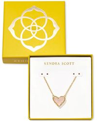 Kendra Scott - 14k Gold-plated Gemstone Heart Pendant Necklace - Lyst