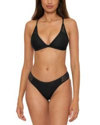 Becca - Castaway Fishnet Bikini Top Hipster Bottoms - Lyst
