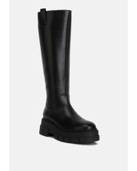 LONDON RAG - Blume Faux Leather Chunky Platform Knee Length Boots - Lyst