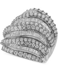 Macy's - Diamond Round & Baguette Statement Ring (4 Ct. T.w. - Lyst