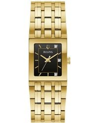 Bulova - Marc Anthony Modern Quadra Diamond Accent Stainless Steel Bracelet Watch 21mm - Lyst