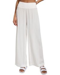 DKNY - Smocked-waist Cover-up Pull-on Pants - Lyst