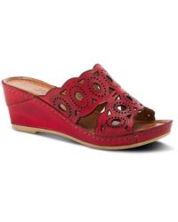 Spring Step - Leather Wedge Sandal - Lyst