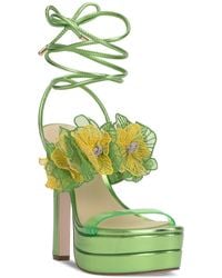 Jessica Simpson - Iyla Flower Embellished Strappy High Heel Platform Sandals - Lyst