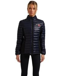 Jacket - Short Funnel-neck Puffer Jacket - Lyst