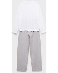 Mango - 2-piece Seersucker Striped Pajamas - Lyst