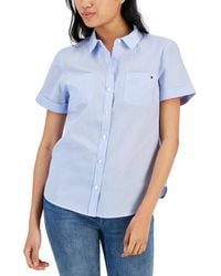 Tommy Hilfiger - Striped Cotton Camp Shirt - Lyst