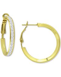 Giani Bernini - Cubic Zirconia Medium Hoop Earrings - Lyst