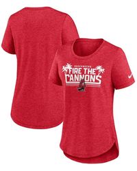 Women's Nike Heather Scarlet San Francisco 49ers Fashion Tri-Blend