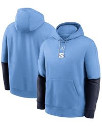 Nike - Light Blue/navy North Carolina Tar Heels 2024 Sideline Club Pullover Hoodie - Lyst