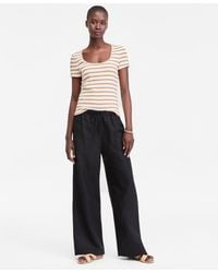 On 34th - Linen-blend Drawstring Pants - Lyst