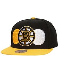 Mitchell & Ness - Boston Bruins Soul Triple Up Snapback Hat - Lyst