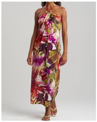 Natori - Rainforest Maxi Halter Dress - Lyst