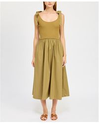En Saison - Wren Mixed-media Midi Dress - Lyst